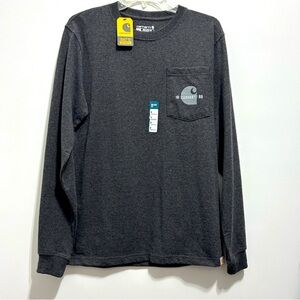 🔹NWT Carhartt Men’s Charcoal Long Sleeve Tee